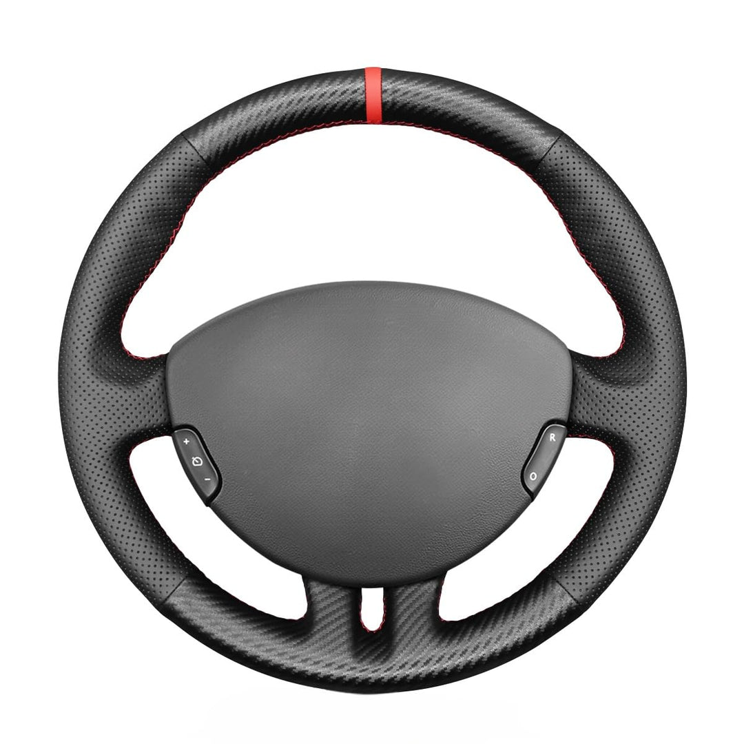 MEWANT Lenkrad-Abdeckung für Renault Clio 3 2005-2012, handgenäht, Lenkradzubehör für Renault Clio S