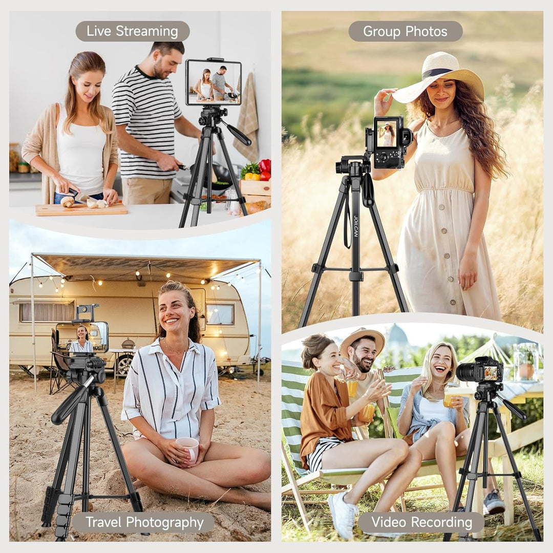 JOILCAN Kamera Stativ, 173cm leichtes Handy Stativ für Smartphone/iPhone/iPad mit Abnehmbarem Kopf,