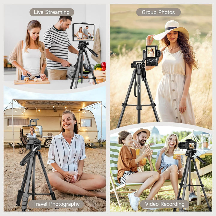 JOILCAN Kamera Stativ, 173cm leichtes Handy Stativ für Smartphone/iPhone/iPad mit Abnehmbarem Kopf,