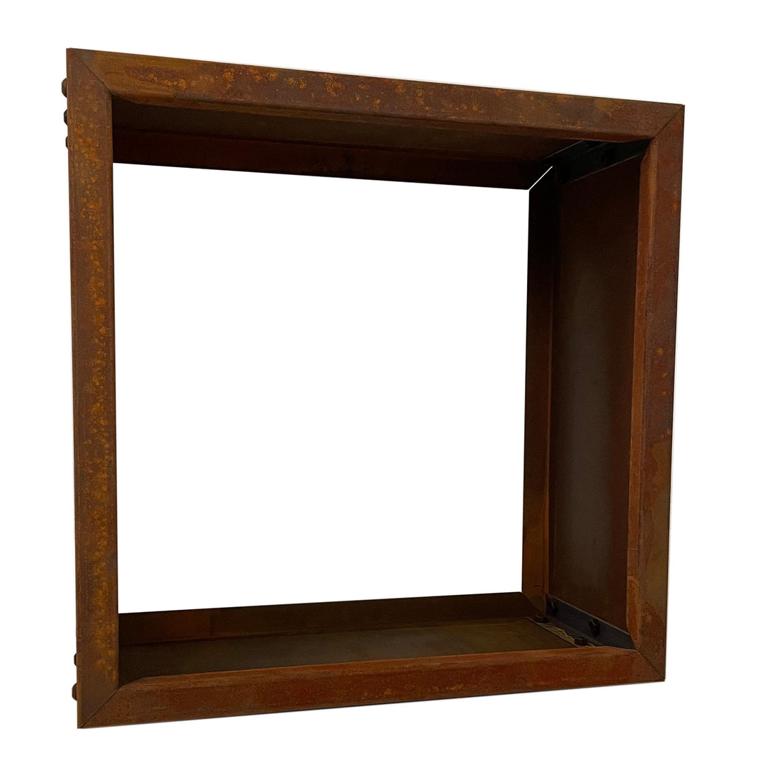 ESTEXO Kaminholzregal Brennholzregal Edelrost Feuerholzregal Rost Cortenstahl Holzregal Ablage Kamin