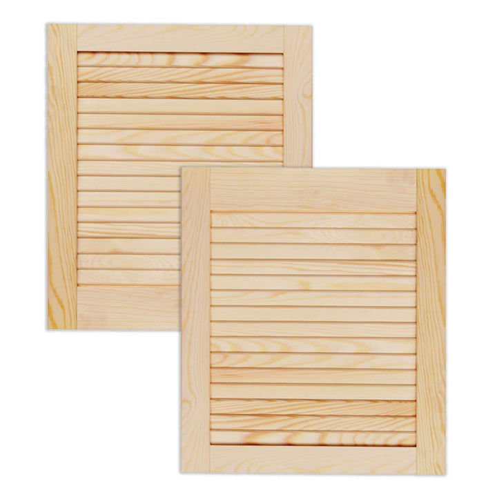 ben+camilla.com Lamellentür Holztür Natur 462 x 394 x 21 mm mit geschlossenen Lamellen für Regale, S