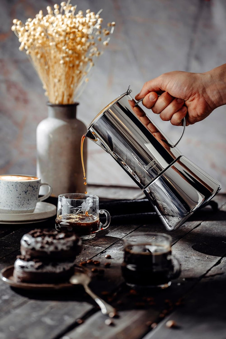 CAMRY - Klassischer Espressokocher aus Edelstahl 500 ml - Induktionsfähiger Mokkakanne für alle Arte