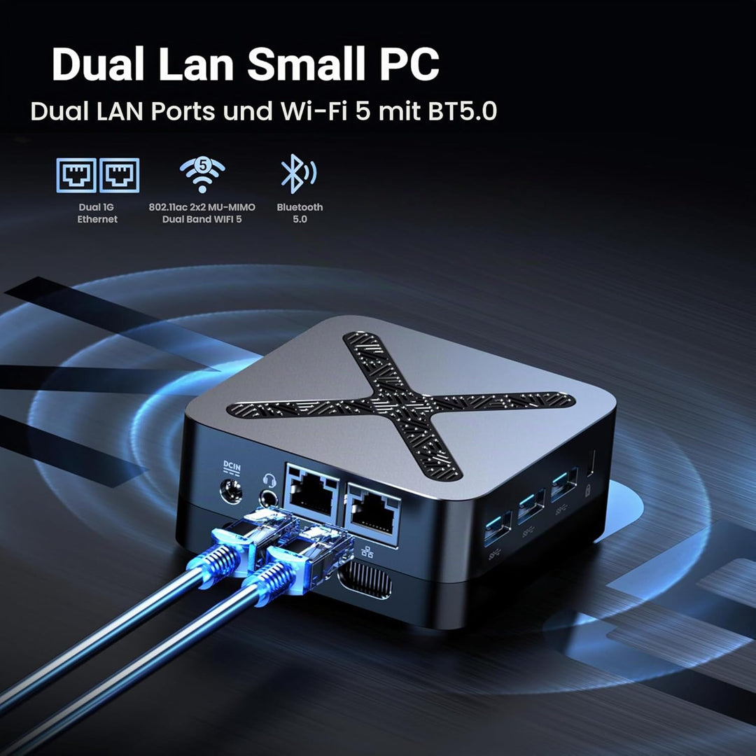 MINIX NEO Z95 Mini PC, Intel 12th Gen N95 (bis zu 3,4 GHz), 16 GB LPDDR5X RAM 512 GB NVMe SSD, Dual