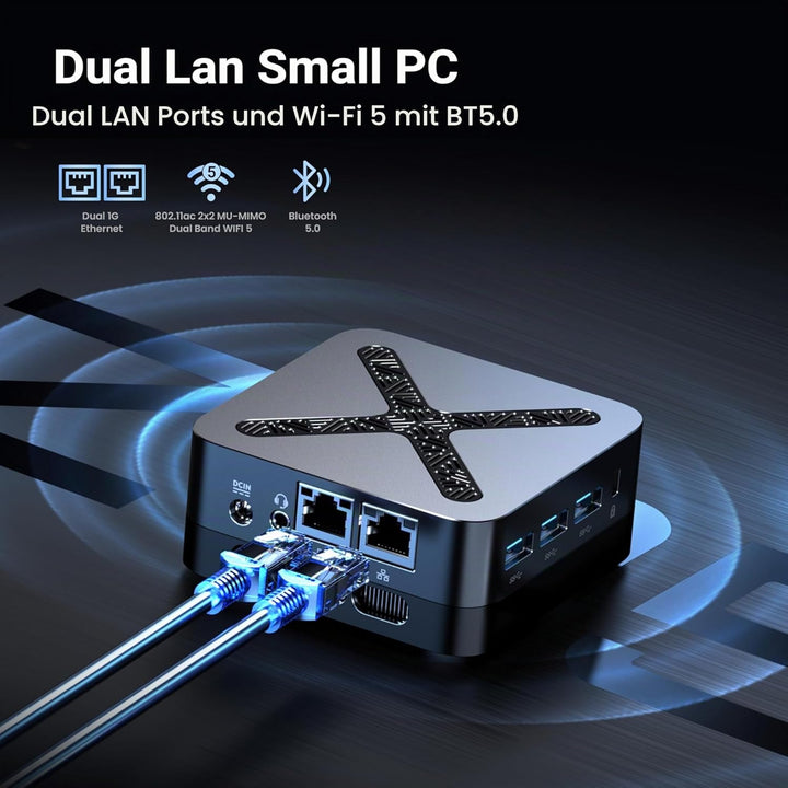 MINIX NEO Z95 Mini PC, Intel 12th Gen N95 (bis zu 3,4 GHz), 16 GB LPDDR5X RAM 512 GB NVMe SSD, Dual