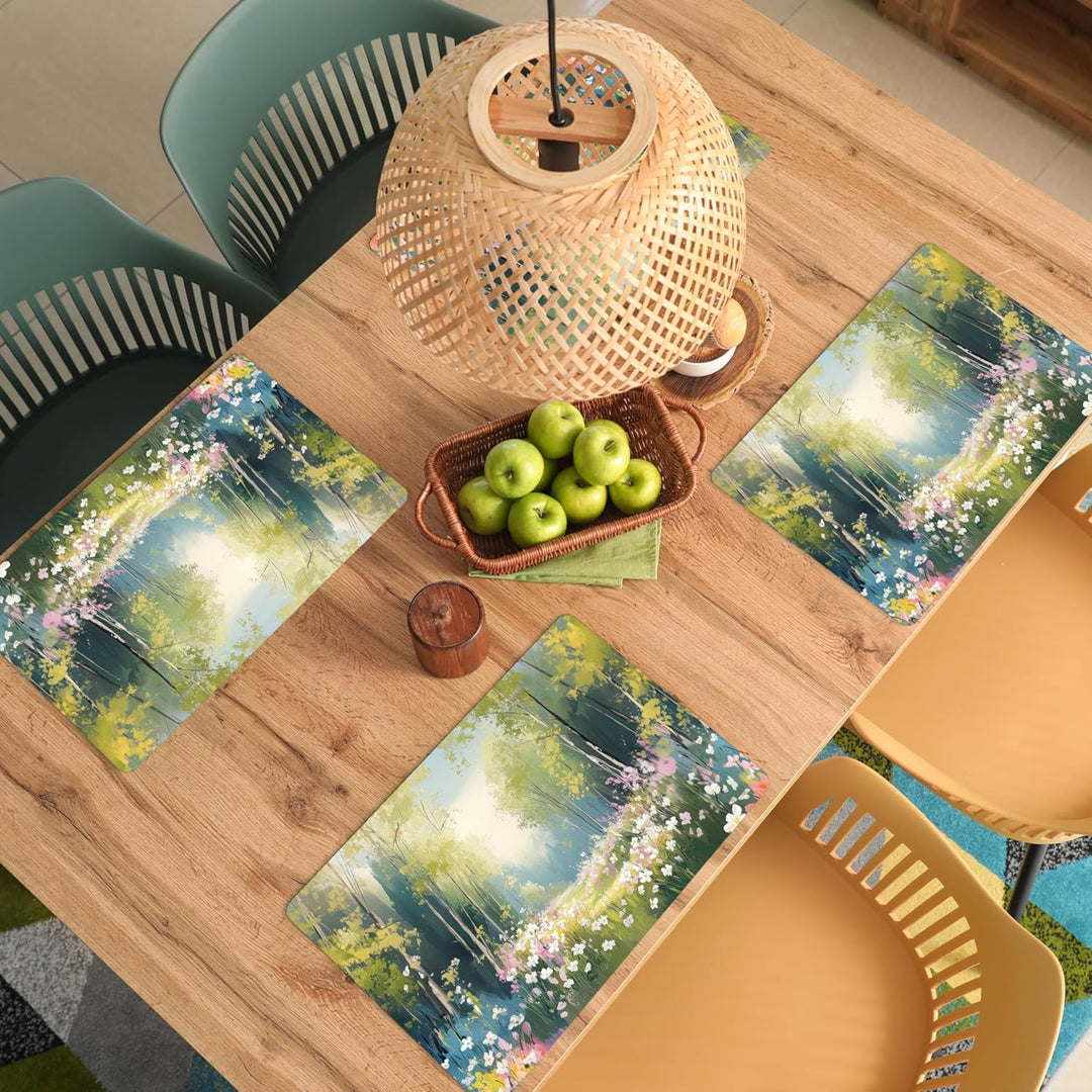 KitchenYeah© Platzsets Abwaschbar 6-Teilig 45x30 cm Tischsets Platzdeckchen Platzset Unterlage Tisch