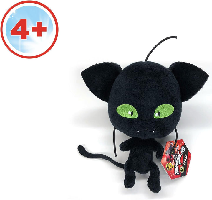 BANDAI - Miraculous Ladybug - Weiches Stofftier 15cm - Plagg - P50692, Plagg