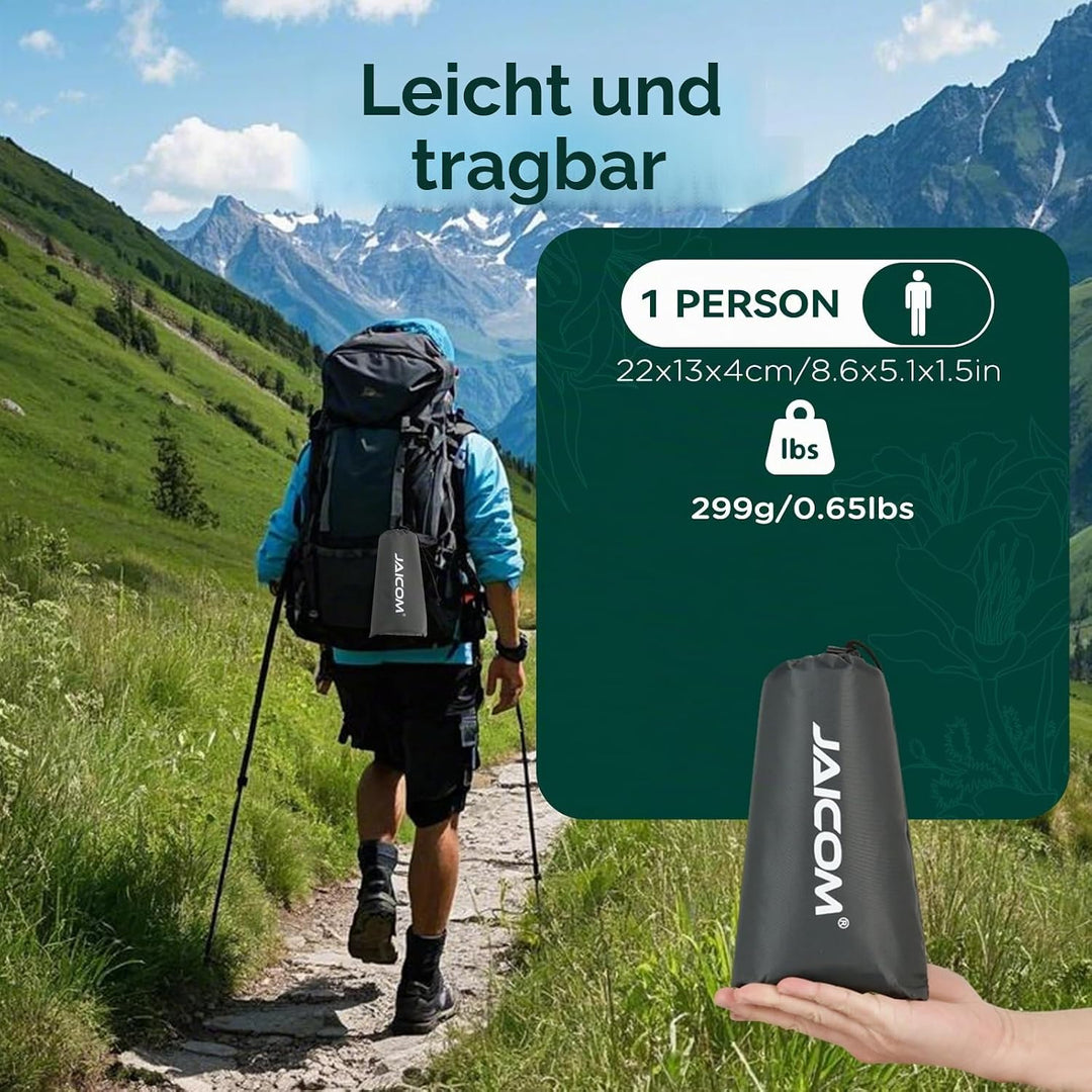 JAICOM Zeltplane - Tarp Wasserdicht, 1-6 Personen Zeltunterlage, PU 3000mm | 210T Oxford Camping Zel