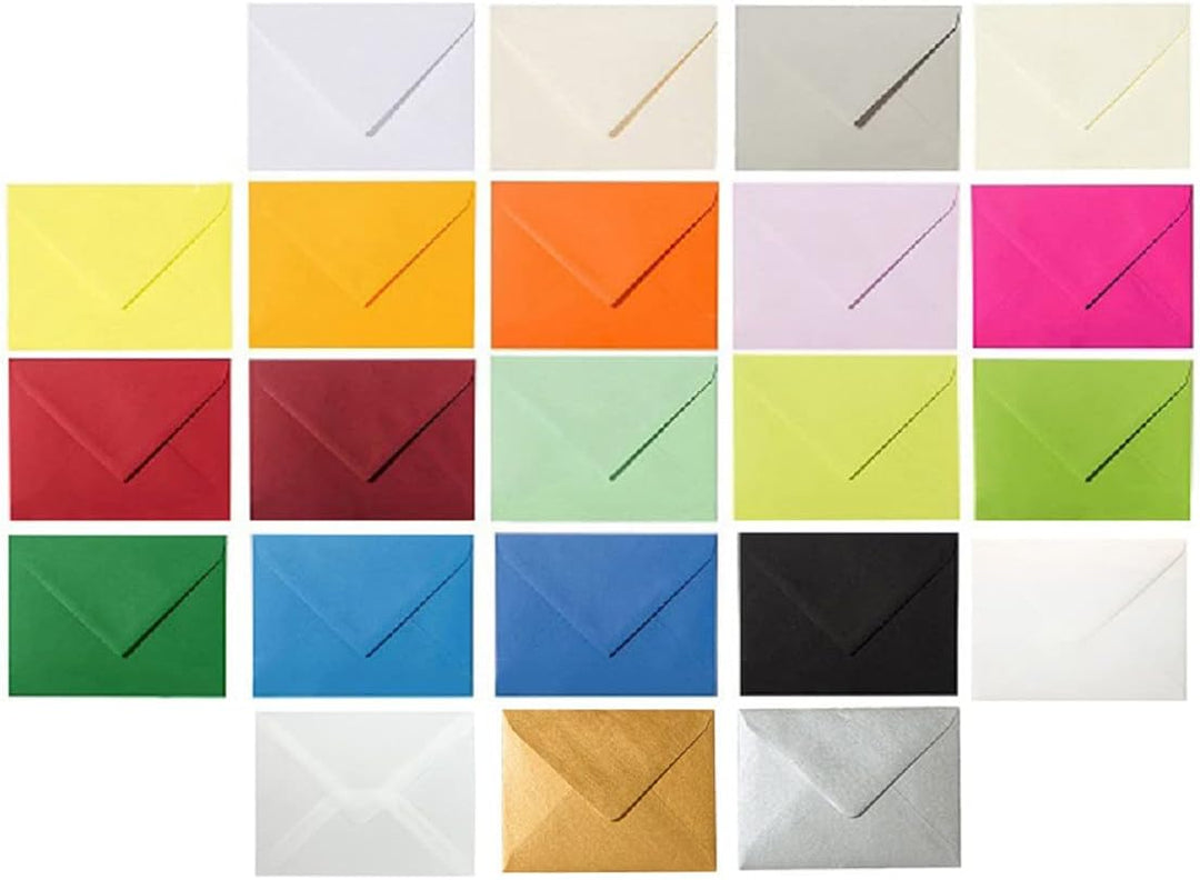 Mini Umschläge 60x90 mm für Visitenkarten in der Farbe Zartgelb 250 Umschläge 250 05 Zartgelb, 250 0