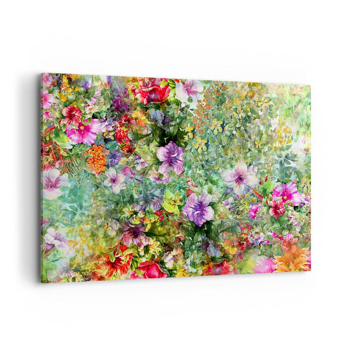Bilder auf Leinwand 100x70cm Leinwandbild mit Rahmen blume sommer natur Gross Wanddeko Bild Schlafzi