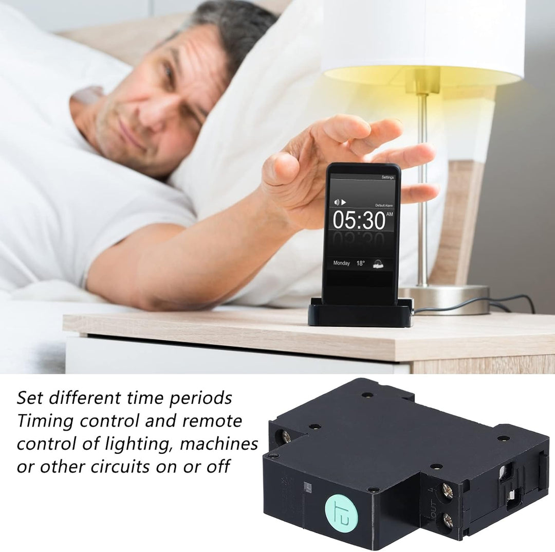 WIFI Schutzschalter, Zeitschalter Fernbedienung Smart Timer, WALN Schalter Hutschiene, 1P 100‑230V R