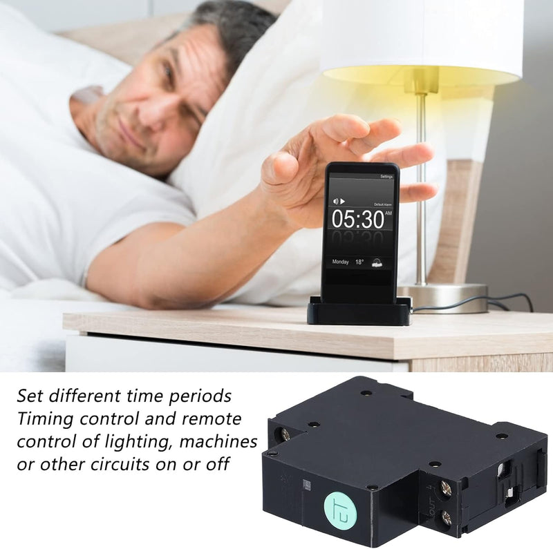 WIFI Schutzschalter, Zeitschalter Fernbedienung Smart Timer, WALN Schalter Hutschiene, 1P 100‑230V R