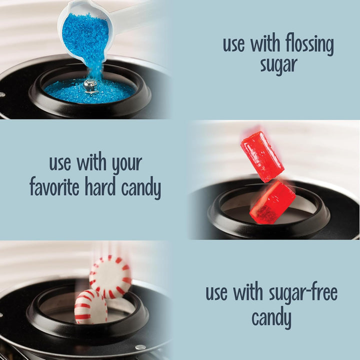 Nostalgia retro table candyfloss machine, vintage cotton candy machine for hard sweets and sugar, aq