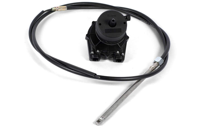 Nautika Bootslenkung mit Steuerkopf und Steuerseil Steuerung Lenkung Boot Länge 18 Fuss / 5,49 m SG0