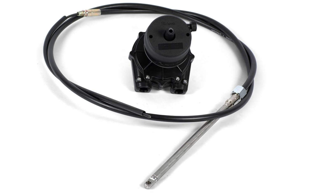 Nautika Bootslenkung mit Steuerkopf und Steuerseil Steuerung Lenkung Boot Länge 14 Fuss / 4,27 m SG0