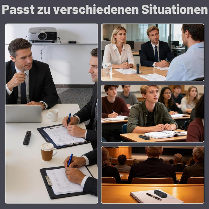 NEWYES KI Digitales Diktiergerät aufnahmegerät mit transkription spracherkennung zusammenfassung Rau