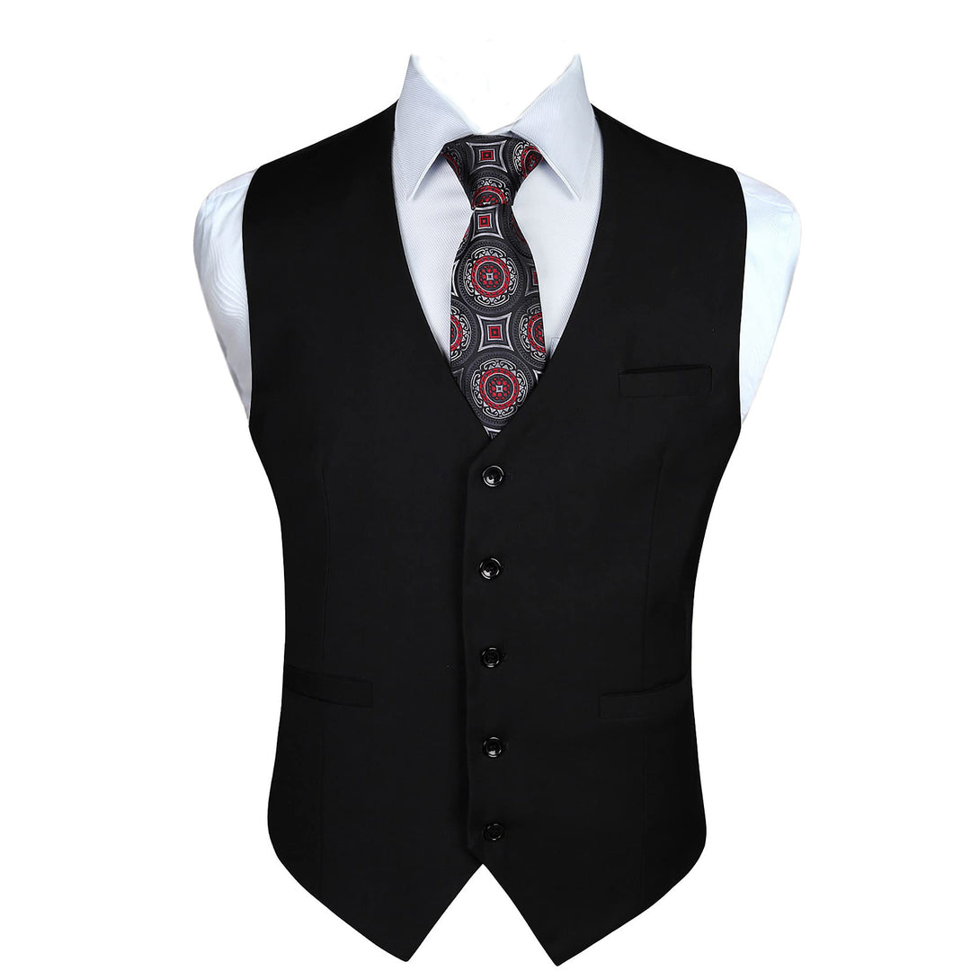 Enlision Anzugweste für Herren Formelle Einfarbige Weste Hochzeit Elegant Anzugwesten Business Weste