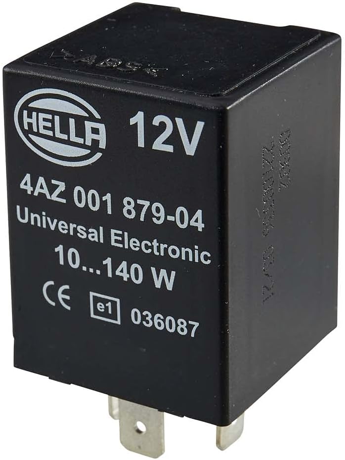 HELLA 4AZ 001 879-041 Blinkgeber - 12V - 3-polig - Anbau - mit Halter & 3AL 922 000-951 Horn - S90-1