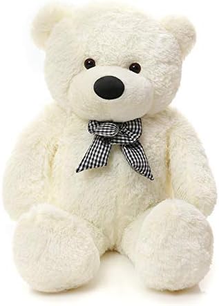 Plüschtier Teddybär Gross XXL - Weiss Stofftier Kuscheltier Bär 140 cm Gross - zum Kuscheln und Spie