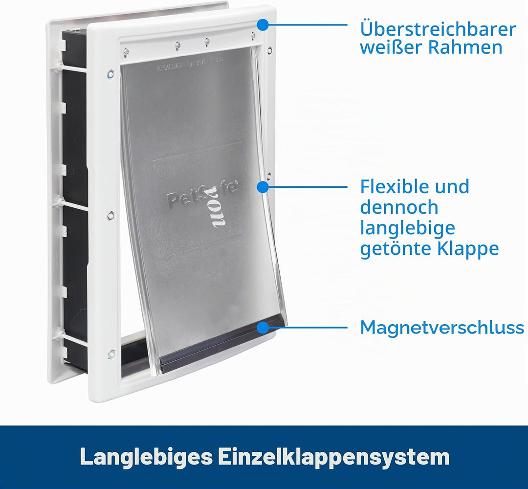 PetSafe Kunststoff-Tür mit weicher, getönter Klappe – kleine, mittelgrosse und grosse Tür für Hunde