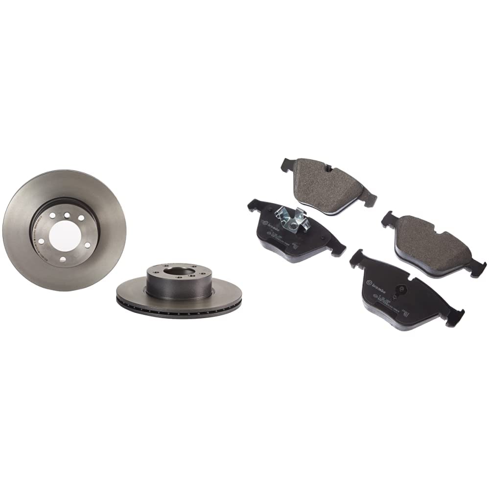 Brembo 09.B337.21 Vordere Bremsscheibe mit UV Lackierung & P 06 055 Bremsbelagsatz, Scheibenbremse -
