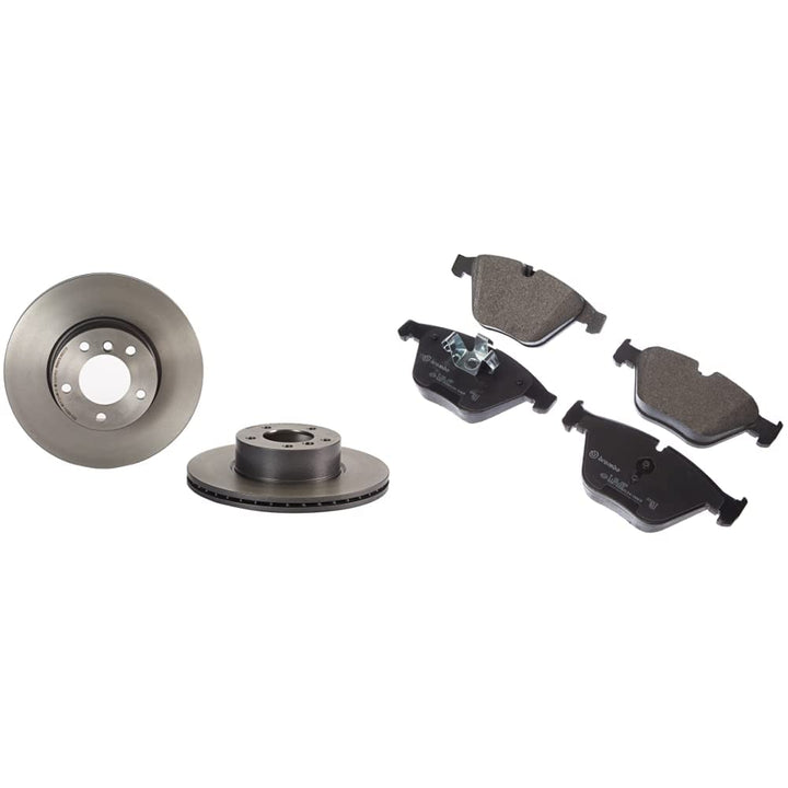 Brembo 09.B337.21 Vordere Bremsscheibe mit UV Lackierung & P 06 055 Bremsbelagsatz, Scheibenbremse -
