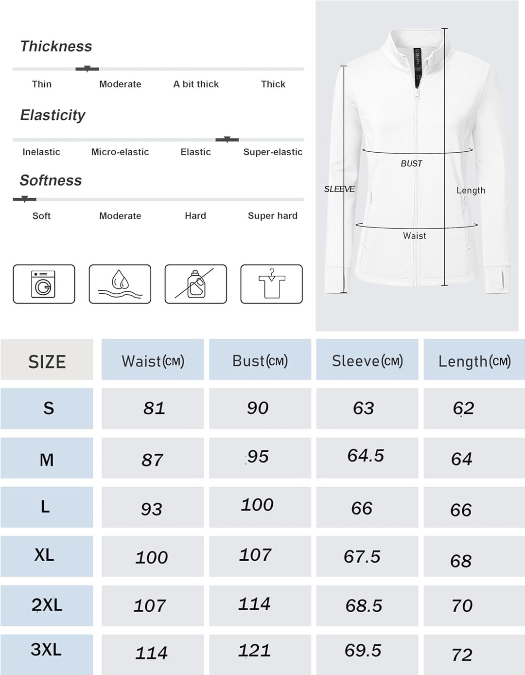 MoFiz Sportjacke Damen Leicht Trainingsjacke Mikrofleece Sweatjacke Wandershirt mit Reissverschluss