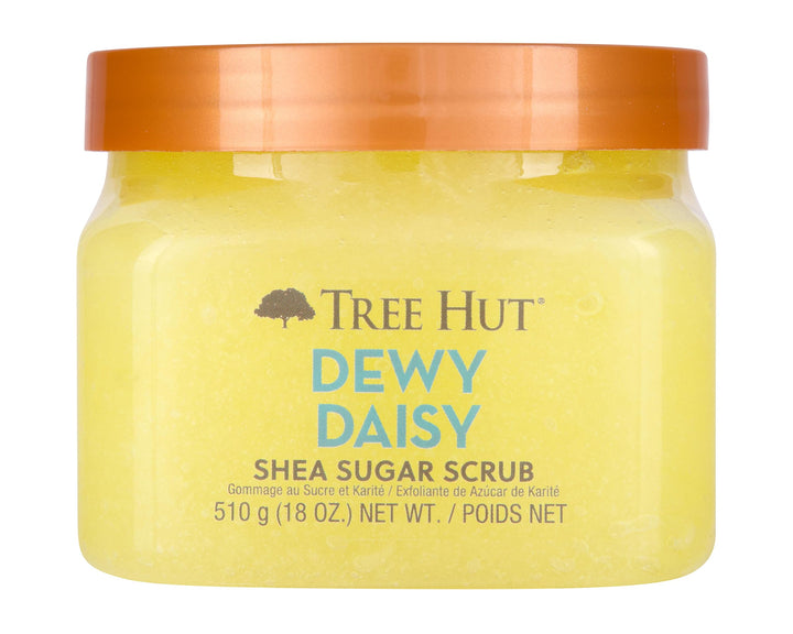 Tree Hut Dewy Daisy Shea-Zucker Körperpeeling – Peeling, feuchtigkeitsspendende und pflegende Körper