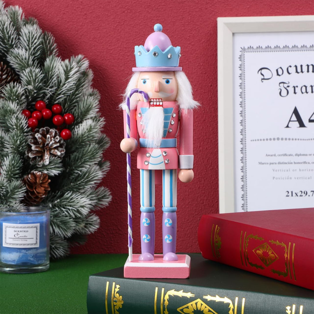JECOMPRIS Weihnachts-Soldat-Nussknacker-Dekoration Holz 25 4 cm Nussknacker-Figur Weihnachtsdekorati