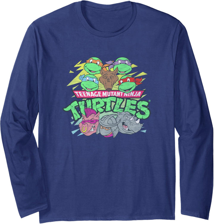 Teenage Mutant Ninja Turtles Retro Cast Langarmshirt