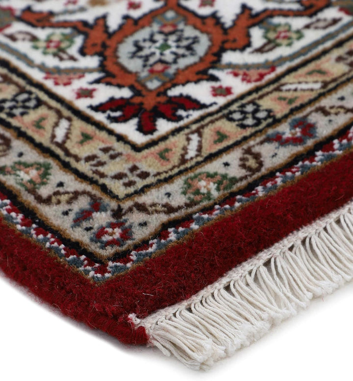 carpetfine Tabriz Mahi Teppich Rot 60x90 cm | Handgeknüpfter Teppich für Wohn- und Schlafzimmer 60x9