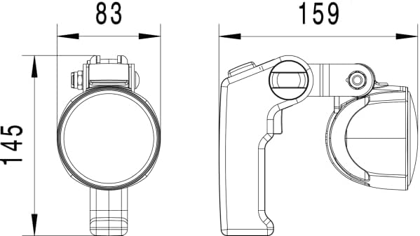 HELLA - LED-Suchscheinwerfer - Modul 70 Gen. III - 12/24V - Hand-Suchscheinwerfer - 800lm - Anbau -