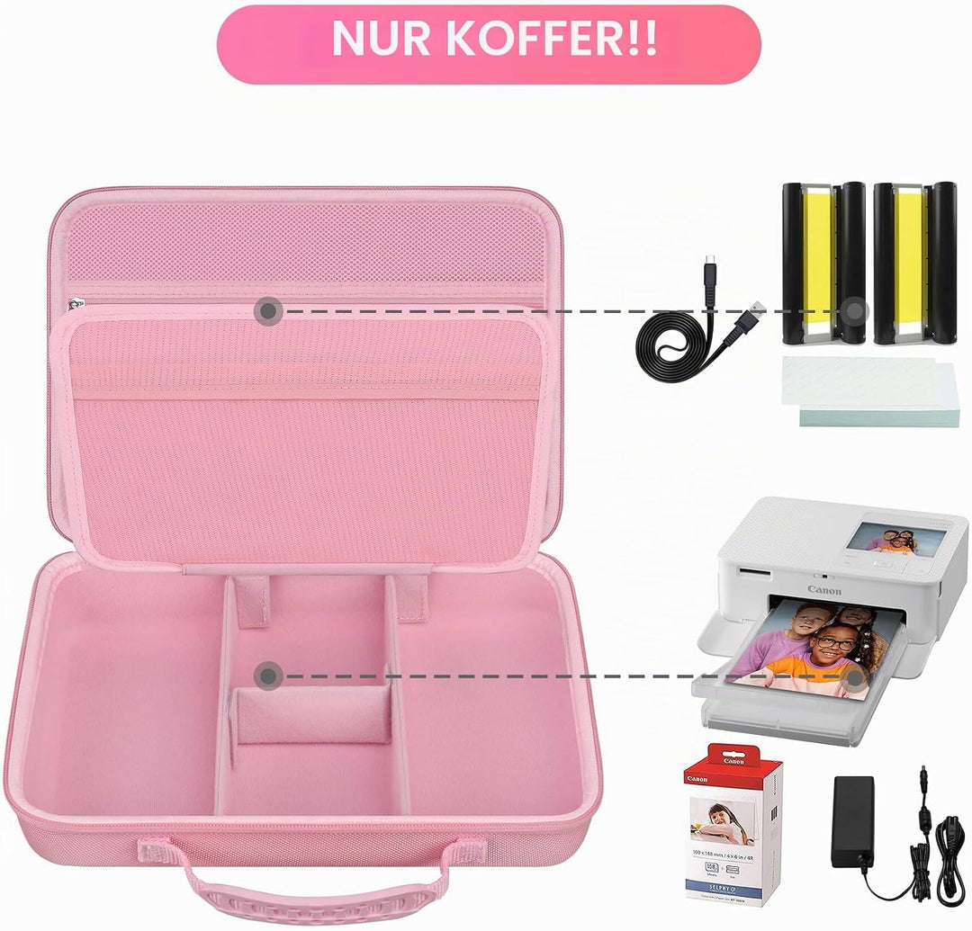 BOVKE Reisetasche für Canon SELPHY CP1500 Kompakter Fotodrucker, Tragbares Bluetooth-Sofortdruckkame