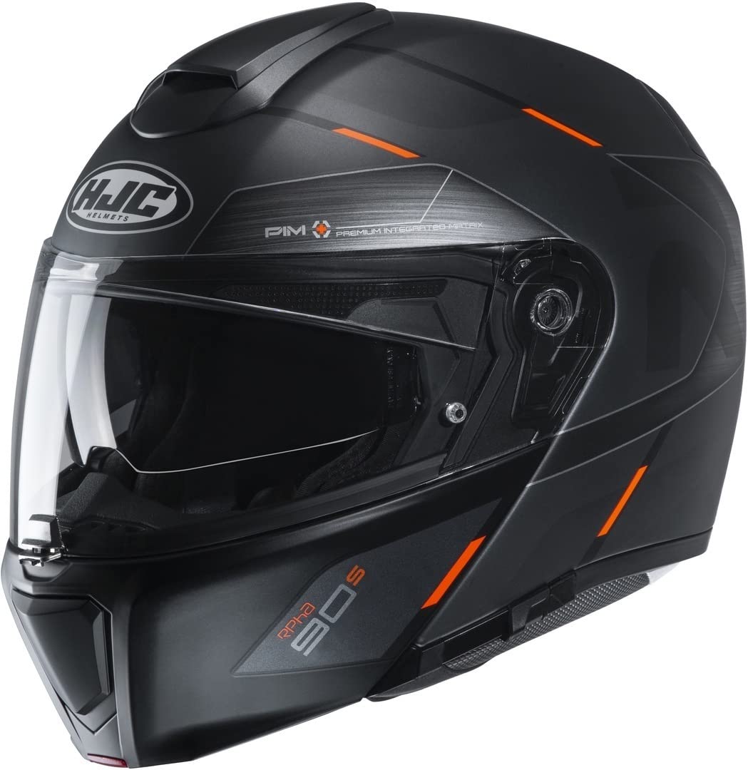 HJC Helmets Herren Nc Helmet, Schwarz/Orange, L
