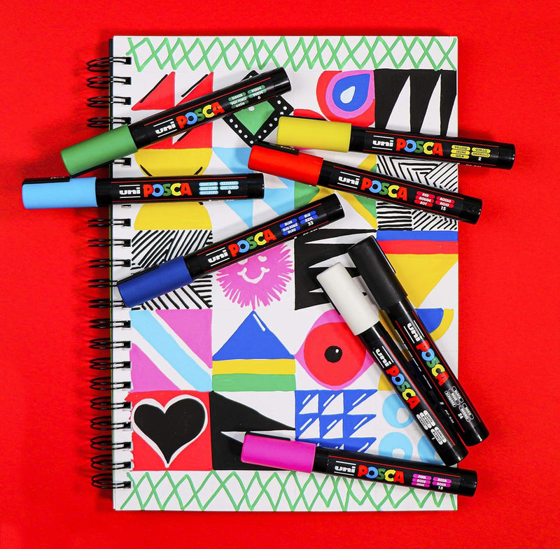 POSCA - PC-5M - Farbmarker-Kunststifte - 1,8–2,5 mm - 8er-Set in Geschenkbox (Classic Set (B)), Clas