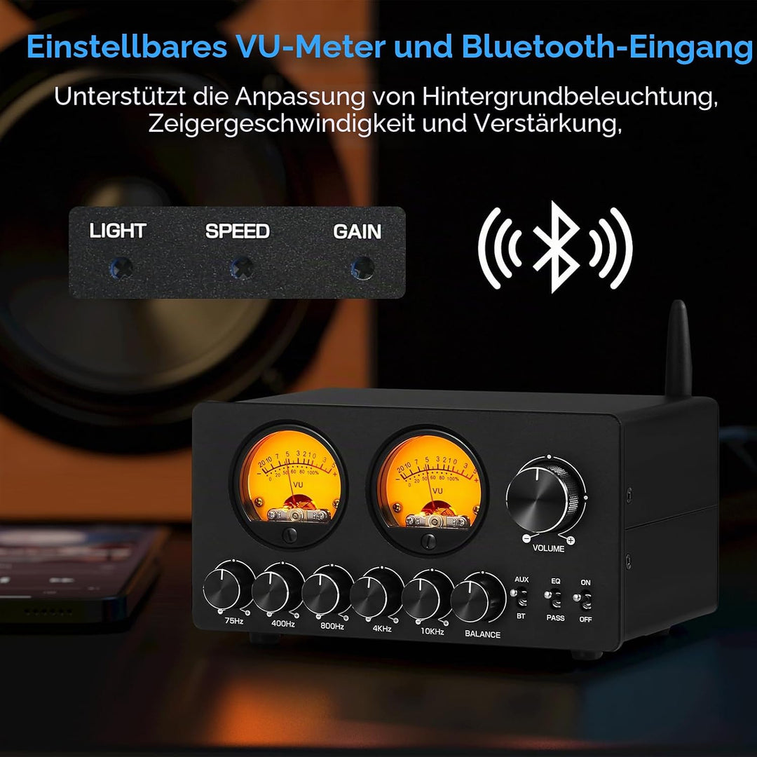 Douk Audio 5-Band-Equalizer Bluetooth EQ Vorverstärker für Heim-Stereo/Computer-Lautsprecher/Verstär