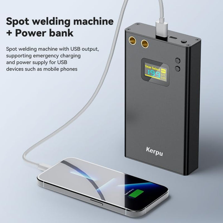 Akku Punktschweissgerät,Kerpu 12000mAh Batterien Punktschweissgerät im Taschenformat mit 90 einstell