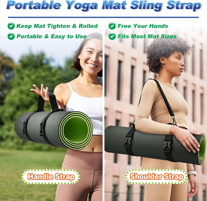 Cosmos Tragbare Yogamatte, Gurt, Matte, Picknickdecke, Gurt mit verstellbarem Schultergurt und Griff