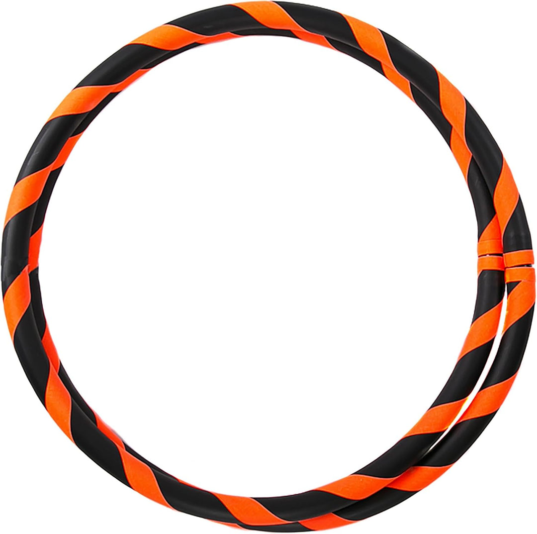 Faltbarer Anfänger Hula Hoop Reifen, Ø90/95/100/105cm Ø100cm Neon-Orange, Ø100cm Neon-Orange