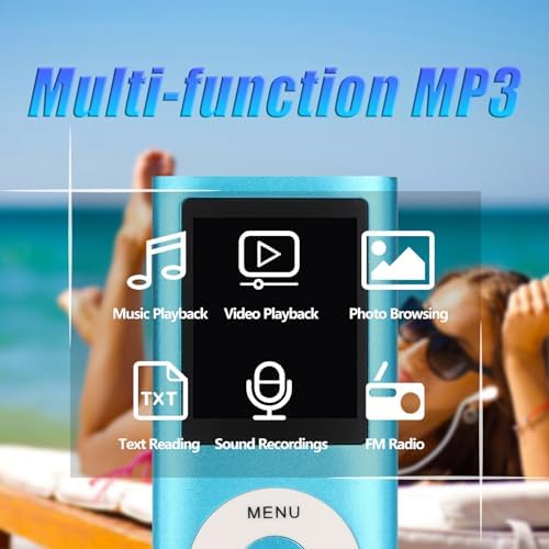 MP3-Player, Tragbarer Verlustfreier Sound, Schlanker MP3-Musik-Player mit Kopfhörer, Digitaler Musik