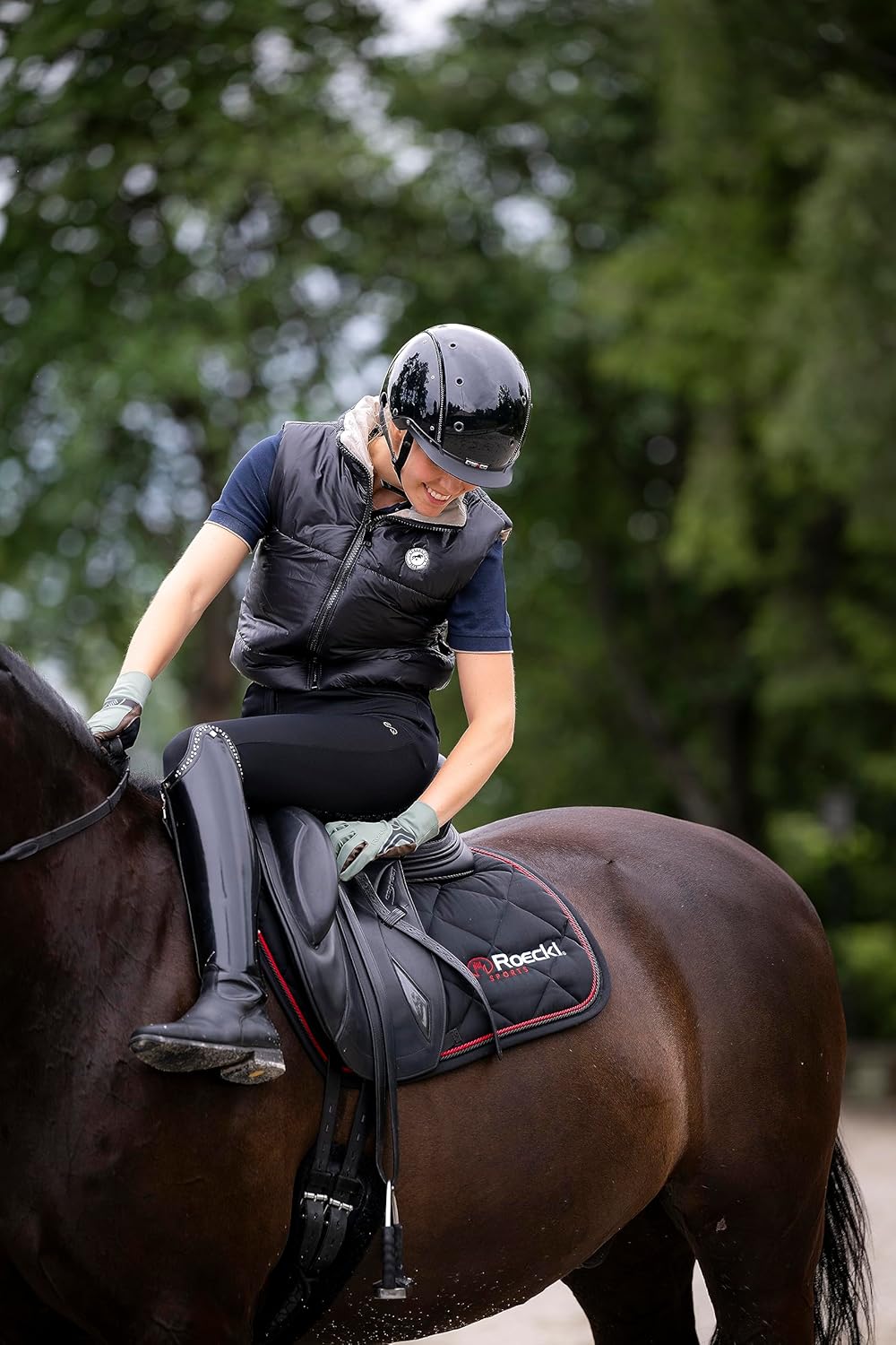 Roeckl Sports Reithandschuh Melbourne, Turnier Sommer Handschuh, 3 Farben, Grösse 6-11 6 Marine, 6 M