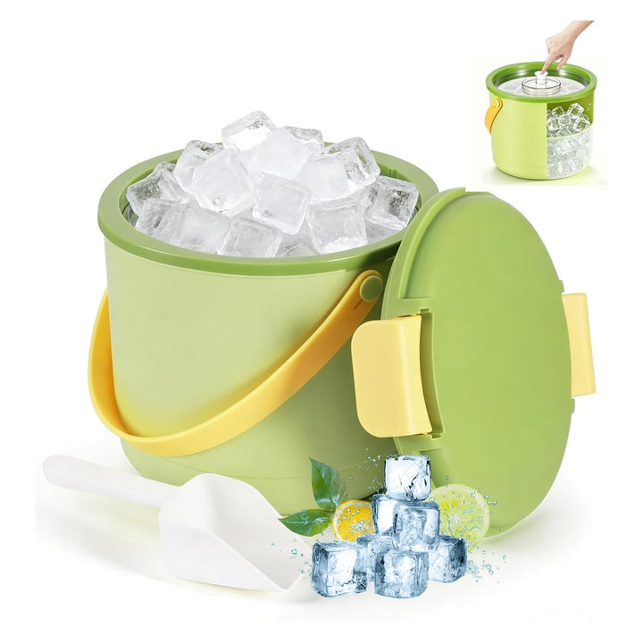 Eiswürfelbehälter,2.6L Eiswürfelbehälter Mit Deckel,Eisbehälter,Eiseimer Mit Ice Cube Tray Lässt Sic