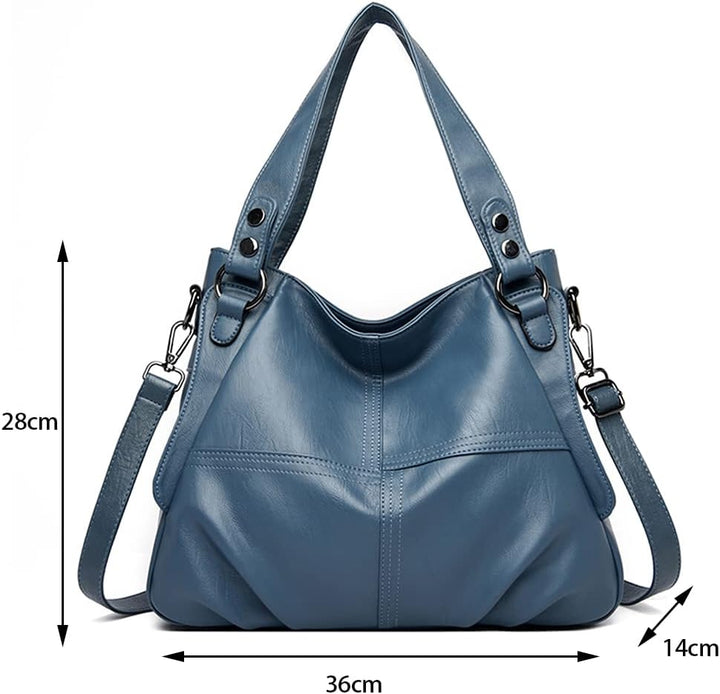 Sacmill Damen Handtasche Grosse Leder Damenhandtasche Umhängetaschen Designer Schultertasche Hobo Ta