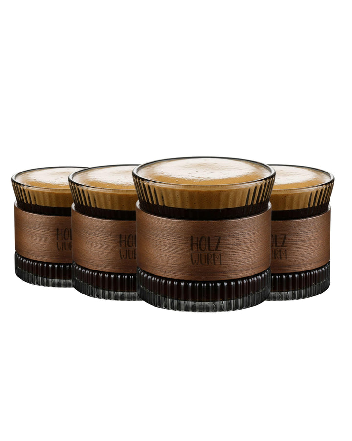 Holzwurm Espressotassen Set (4er Set Espressotassen (Transparent), 4er Set) Transparent 4er Set, Tra