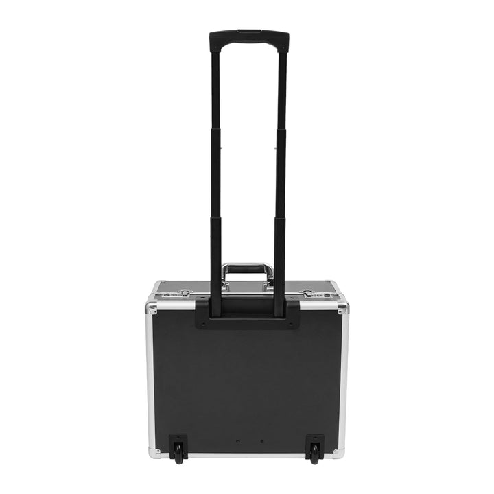 Rollbarer Aktenkoffer, Aluminiumlegierung Abschliessbarer Aktenkoffer, rollbare Aktenbox mit Telesko