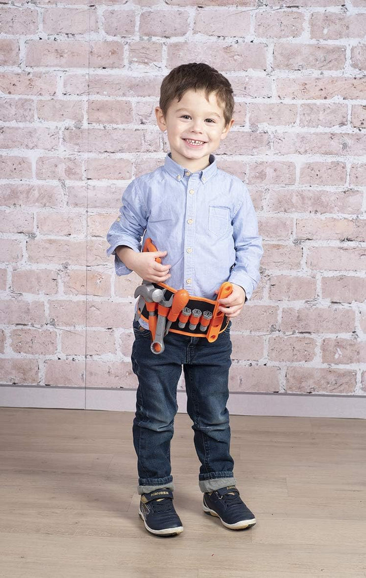 Smoby 360192 Black und Decker Werkzeug-Gürtel, Verstellbarer Gurt, 14 Zubehörteile Black & Decker We