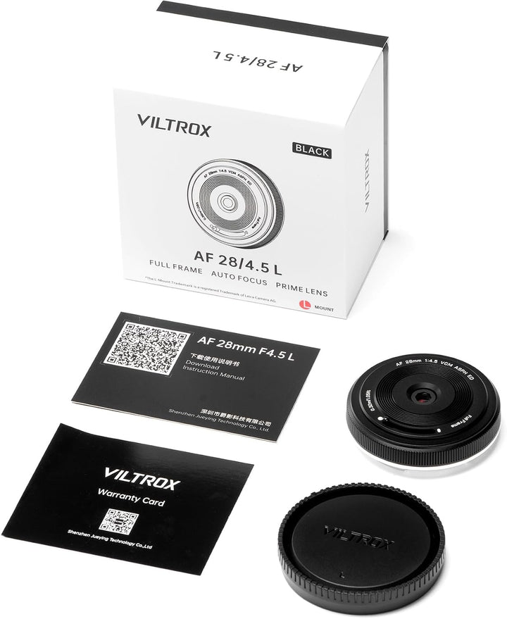 VILTROX 28mm F4.5 Pancake Objektiv für L Mount, AF 28mm f4.5 Autofokus Vollformat Objektiv für LUMIX