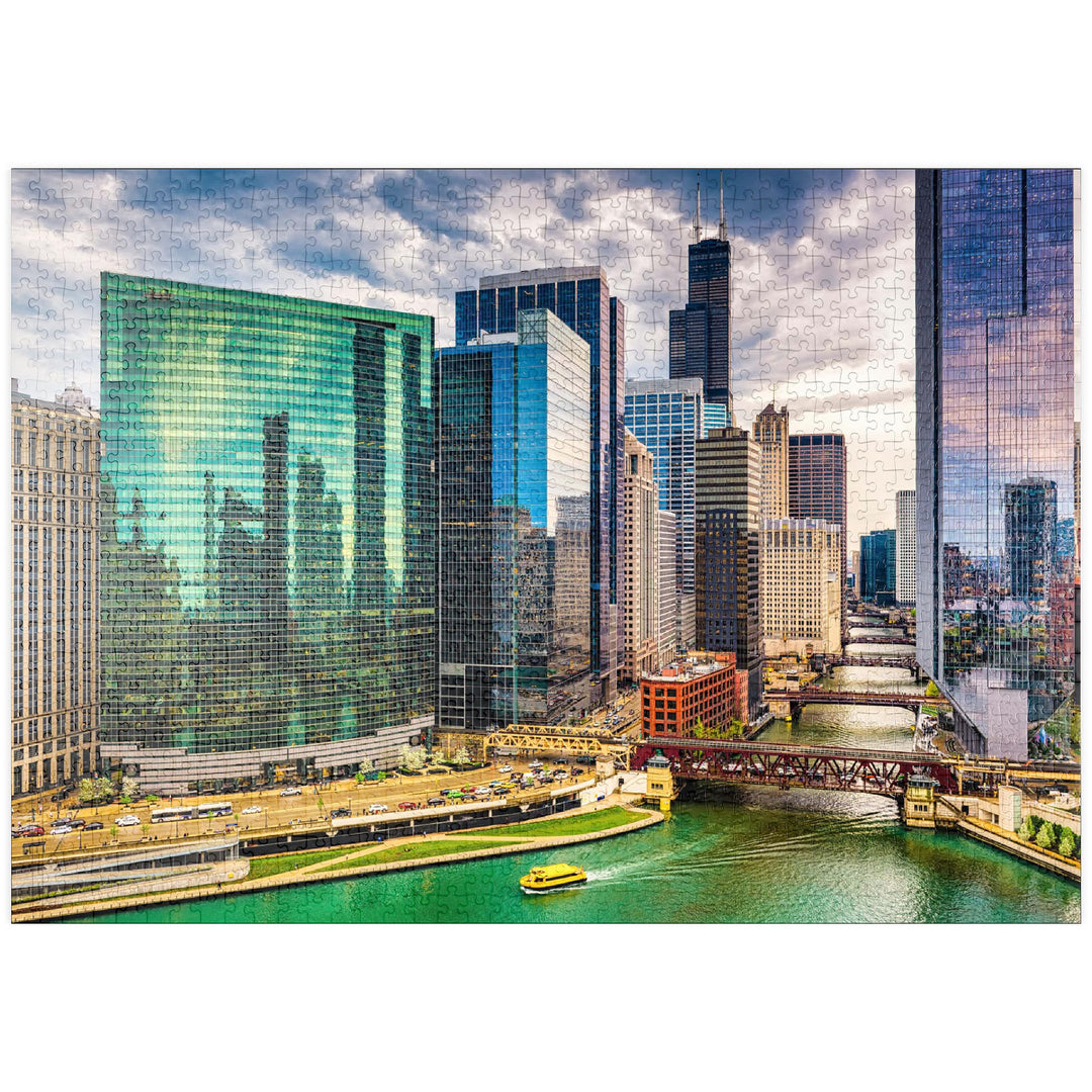 Chicago, Illinois, USA - Premium 1000 Teile Puzzle - MyPuzzle Sonderkollektion von Puzzle Galaxy, 10