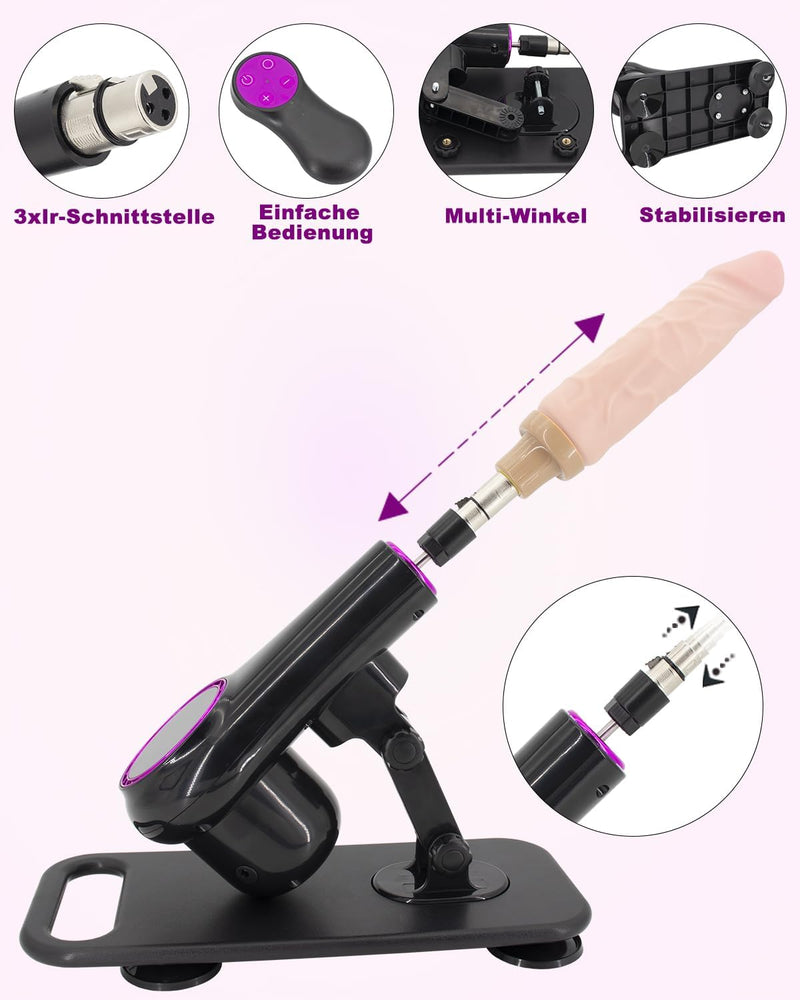 Fredorch New Upgraded Automatic Sex Macchina mit 3xlr Attachment, leicht und einfach zu tragen, Mult