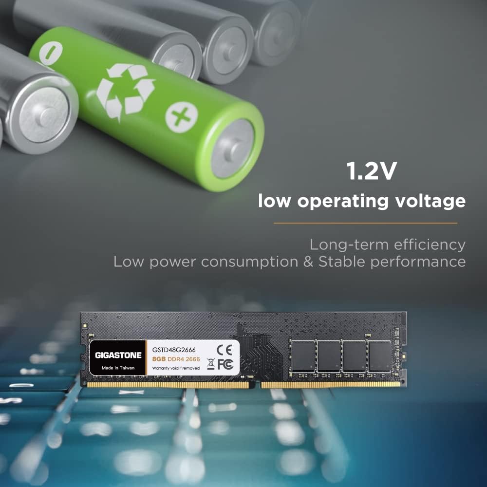 【DDR4 RAM】 GIGASTONE 8GB DDR4 2666MHz (2400MHz or 2133MHz) PC4-21300(PC4-19200/17000) CL19 1.2V UDIM