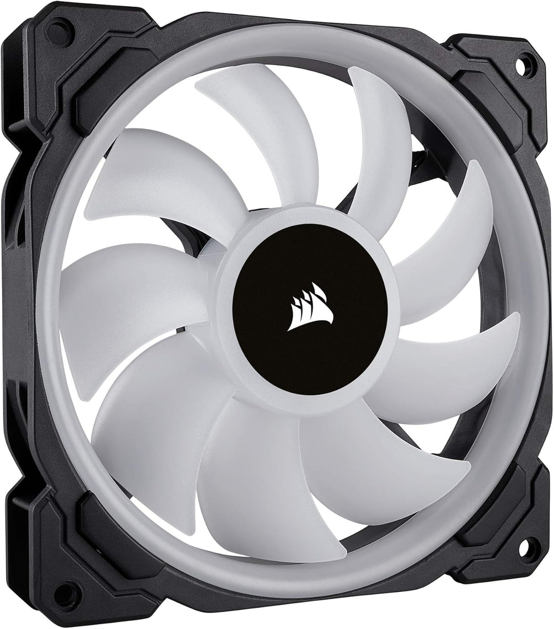 Corsair LL140 RGB LED PWM PC-Gehäuselüfter (140mm Dual Licht Loop RGB LED, Zweierpack mit Lighting N